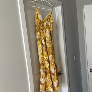 Abercrombie & fitch Yellow floral Maxi Dress